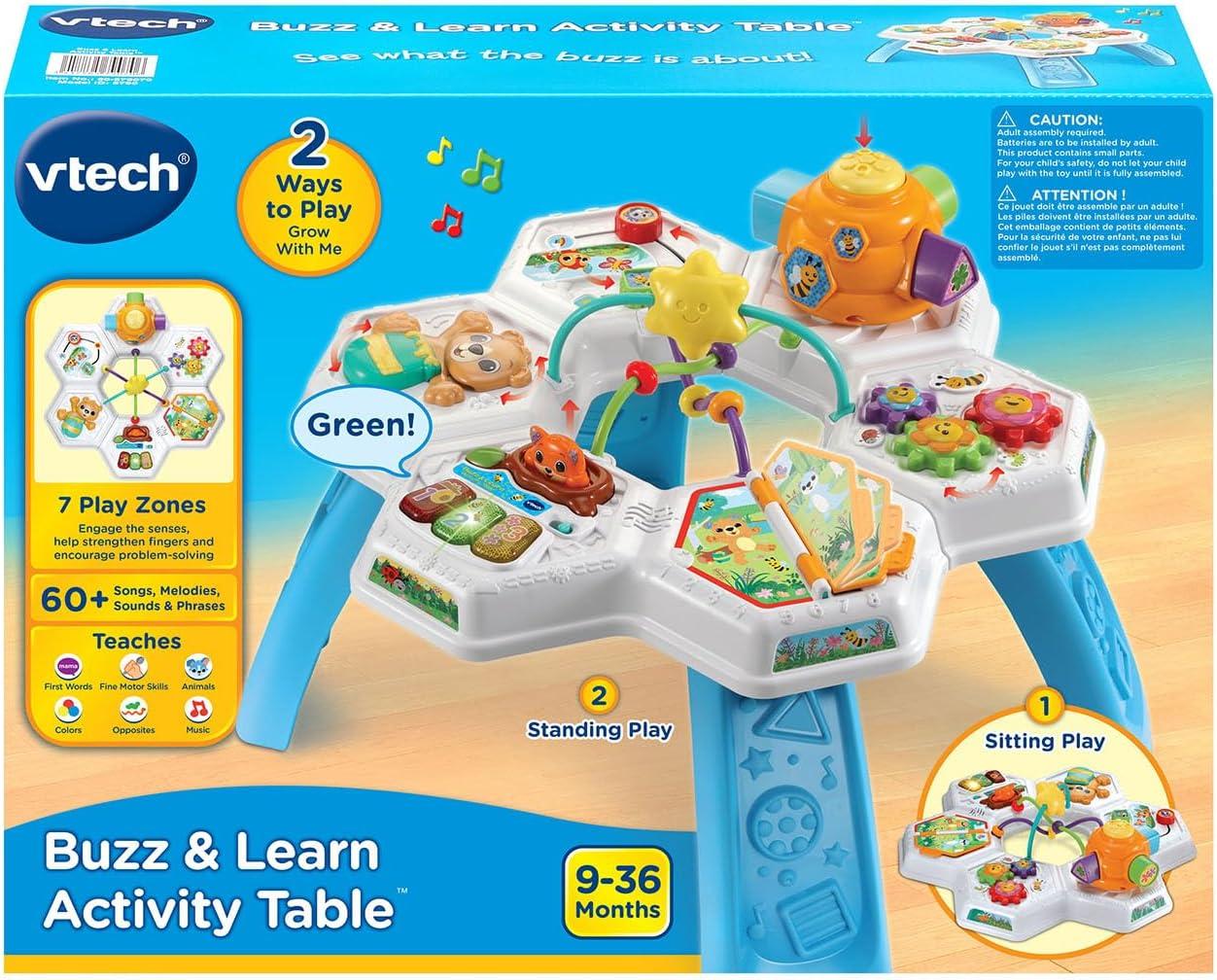 Vtech Interactive Table VTech Buzz and Learn Activity Table with Seven Interactive Play Zones ...