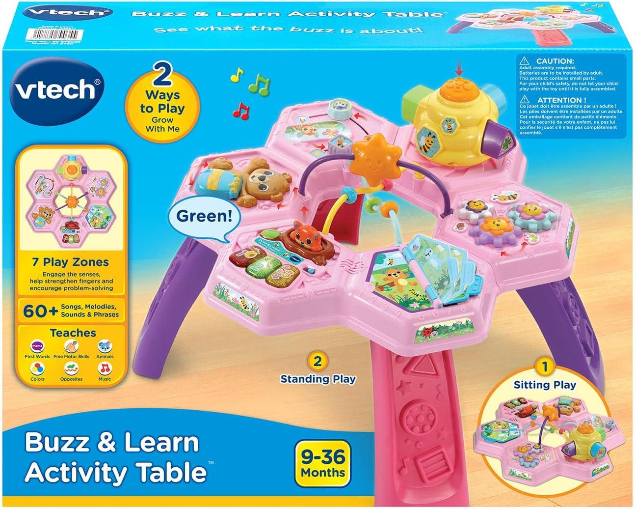 Vtech Interactive Table VTech Buzz and Learn Activity Table with Seven Interactive Play Zones ...