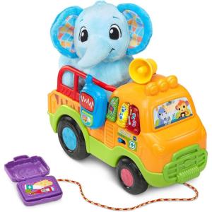 image:imageVTech Learn and Rescue Elephant Truck Pull Toy with Plush Elephant