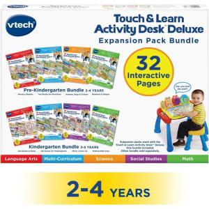 image:imageVTech Touch and Learn Activity Desk Deluxe 4in1 PreKindergarten Expansion Pack Bundle for Age 24Vtech Activity Desk